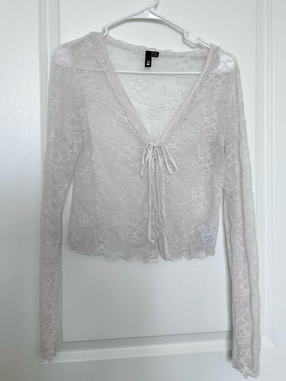 Garage White Lace Longsleeve Top